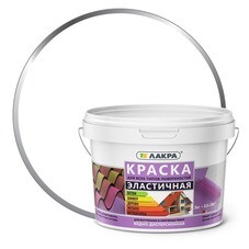 Краска эластичная Лакра для всех типов поверхностей белая 3 кг