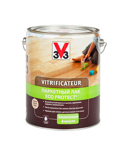 Лак акриловый паркетный V33 Eco Protect бесцветный 5 л матовая