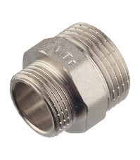 Ниппель переходной Valtec 1 НР(ш) х 3/4 НР(ш) латунный (VTr.580.N.0605)