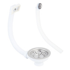 Выпуск для мойки Wirquin 3 1/2 с переливом нержавеющая сталь (30987086)