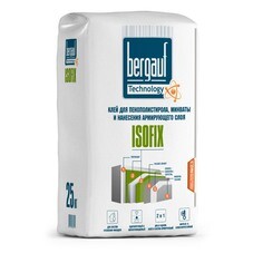 Клей для пенополистирола и минеральной ваты Bergauf Isofix 25 кг