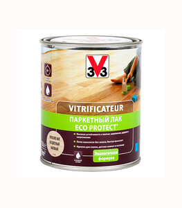Лак акриловый паркетный V33 Eco Protect бесцветный 0,75 л матовая