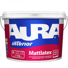 Краска водно-дисперсионная Aura Interior Mattlatex моющаяся 9 л