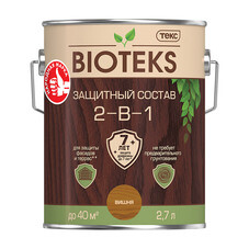 Антисептик Текс Bioteks 2-в-1/3-в-1 для дерева вишня 2,7 л
