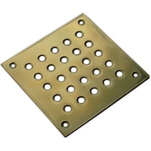 Решетка вентиляционная стальная приточно-вытяжная 70х70 мм латунь