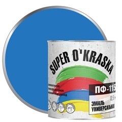 0006796 Эмаль ПФ-115 super okraska Голубой 0,9кг