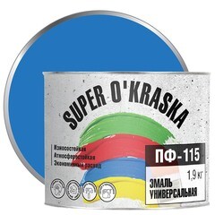 0006797 Эмаль ПФ-115 super okraska Голубой 1,9кг