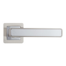 Ручка дверная Punto Mars квадратная розетка матовый никель/хром