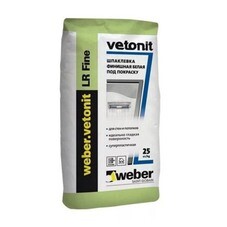 Шпаклевка полимерная Weber Vetonit Fine суперфинишная белая 25 кг