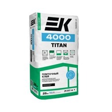 Клей для плитки, керамогранита и камня ЕК 4000 Titan (класс С1) 25 кг