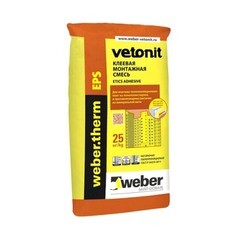 Клей для пенополистирола Vetonit Weber Therm EPS 25 кг