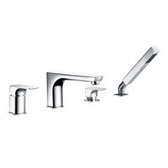 Смеситель на борт ванны WasserKraft Salm 2700 хром однорычажный с лейкой (2755)