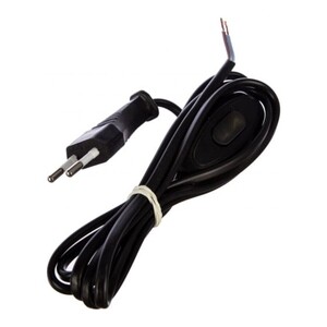 Шнур для бра с проходным выключателем черный 1,7 м UNIVersal