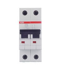 Автоматический выключатель модульный ABB S202 2P 20А тип C 6 кА 400 В (2CDS252001R0204)
