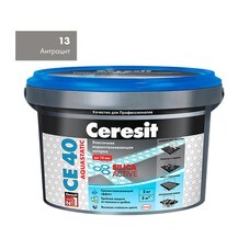 Затирка цементная Ceresit CE 40 aquastatic 13 антрацит 2 кг