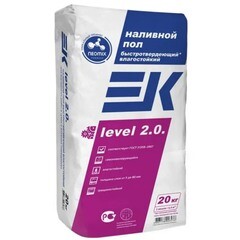 Ровнитель (наливной пол) финишный ЕК Level 2.0 быстротвердеющий самовыравнивающийся 20 кг
