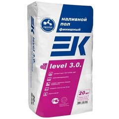 Ровнитель (наливной пол) финишный ЕК Level 3.0 тонкослойный самовыравнивающийся 20 кг