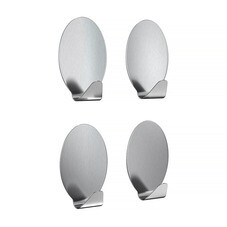 Крючок для ванной Fora одинарный самоклеящийся металл хром (4 шт.) (H40/9073)