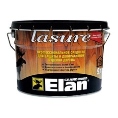 Средство для защиты и декоративной отделки дерева Lasure Elan сосна 9л