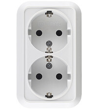 Розетка Makel Siva Ustu накладная белая (45182)