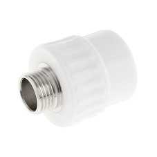 Муфта PP-R, переходная, наружная резьба, 25мм x1/2", (шт.)
