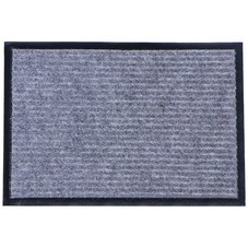 Коврик грязезащитный Ребро ПВХ, полиэстер, серый, 50х80см, (шт.)