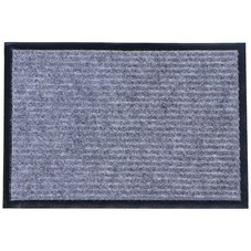 Коврик грязезащитный Ребро ПВХ, полиэстер, серый, 80х120см, (шт.)