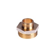 Ниппель латунный, наружная резьба, 1"x1/2", (шт.)