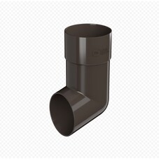 Колено стока Технониколь пластиковое d82 мм темно-коричневое RAL 8019