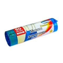 Мешки для мусора Antella 60 л 10 шт 18 мкм с ручками (21138)
