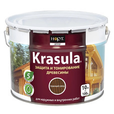 Защитно-декоративный состав Krasula темный орех 10 л