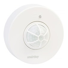 Датчик движения потолочный Smartbuy 1200 Вт IP33 360 градусов до 8 м от 5 сек до 8 мин инфракрасный (sbl-ms-024)