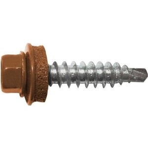 Саморез кровельный Daxmer 4,8х70 мм RAL 8001 100 шт сверло