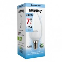 Лампа светодиодная Smartbuy 7 Вт E14 свеча C37 4000К