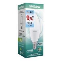 Лампа светодиодная Smartbuy 9,5 Вт E14 свеча C37 4000К