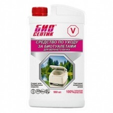 Средство по уходу за биотуалетами Биосептик-V для верхнего бачка 960 мл