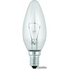 Лампа накаливания E14 40 Вт 220 В прозрачная Camelion MIC