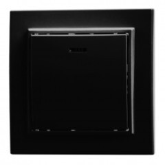 Выключатель встраиваемый Эрна 1-клавишный c индикатором 250V 10А PSW10-9001-03 черный 39470