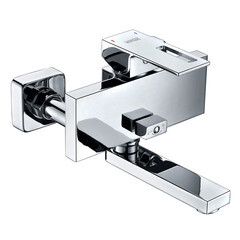 Смеситель для ванны WasserKraft Alme хром однорычажный с коротким изливом без лейки (1501)