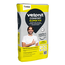 Клей для плитки/ керамогранита/ камня Vetonit Comfort Super Fix белый класс С1 ТЕ 20 кг