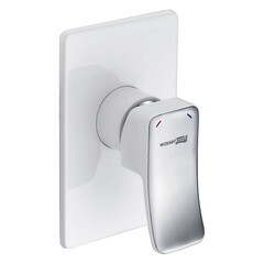 Смеситель для душа встраиваемый WasserKraft Aller однорычажный белый/хром (10651W)