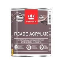 Краска водно-дисперсионная фасадная Tikkurila Facade Acrylate белая основа A глубокоматовая 0,9 л