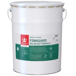 Краска силикатная фасадная Tikkurila Finngard Silikaattimaali белая основа FSA глубокоматовая 18 л