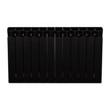 Радиатор биметаллический Rifar Monolit 500 мм 12 секций 3/4 боковое подключение антрацит