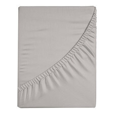 Простыня на резинке 180х200х25 см перкаль серая Василиса Idea
