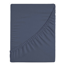 Простыня на резинке 180х200х25 см перкаль синяя Василиса Idea