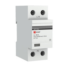 Ограничитель напряжения модульный EKF T1 230 В 25 кА 1P (spd-t1-25-1p)