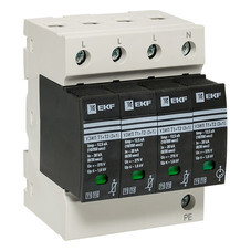Ограничитель напряжения модульный EKF PROxima T1-T2 275 В 20 кА 4P (OV12-31-506)