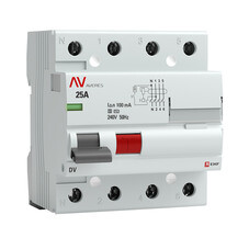 УЗО EKF Averes DV 25А 3P+N тип AC 100 мА 10 кА (rccb-4-25-100-s-av)
