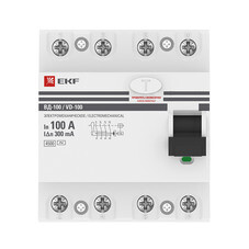 УЗО EKF PROxima ВД-100 100А 3P+N тип AC 300 мА 4,5 кА (elcb-4-100-300-em-pro)